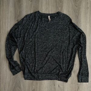 Athleta Charcoal Heather Long Sleeve Top